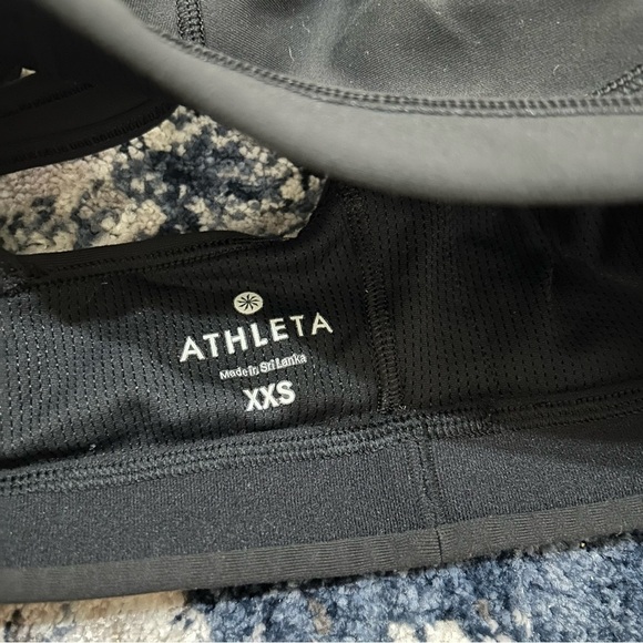 Athleta Blue Tank Top with Black Built in Sports Bra Size XXS - Picture 5 of 6